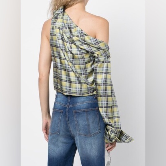 Hellessy
checked one-shoulder blouse size 4 NWT - Picture 2 of 10